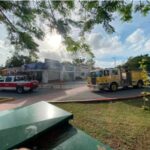 Incendio ocasiona daños en tienda de celulares en la súper manzana 5 de Cancún