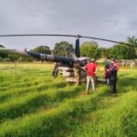 Aterrizaje de helicóptero desata fuerte operativo en comunidad de Ribera de Río Hondo