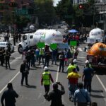 Gaseros se enfrentan con policías durante manifestación en la CDMX