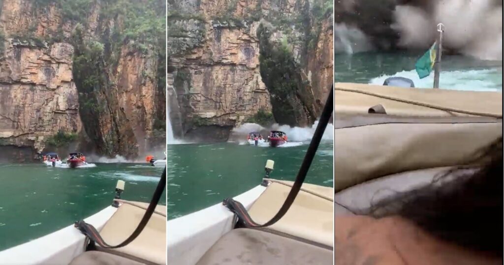 Dos muertos y 32 heridos al desplomarse una gran roca sobre unas lanchas en un lago en Brasil