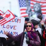 Los camioneros contra las restricciones de la covid protestan en Washington sin provocar atascos