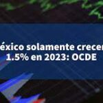 México crecerá sólo 1.5% en 2023: OCDE