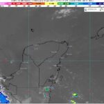 Condiciones climáticas en la Península de Yucatán: Chubascos, descargas eléctricas y ambiente caluroso