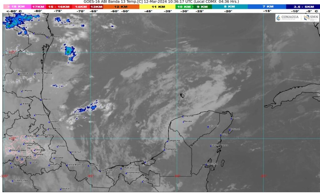 Pronostican lluvias ligeras para Quintana Roo