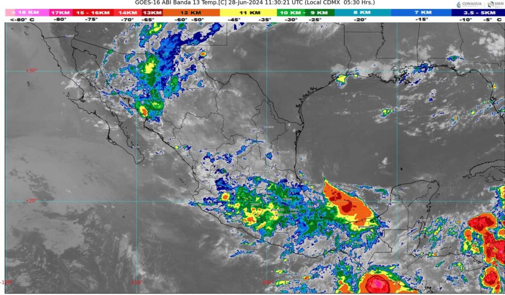 Ondas tropicales 5 y 6, producirán lluvias intensas en el occidente, sur, sureste, y península de Yucatán