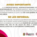 A partir de este jueves queda prohibida la venta de bebidas alcohólicas en todo Quintana Roo: SEFIPLAN