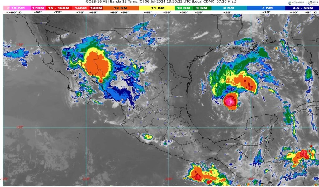 PRONOSTICAN LLUVIAS FUERTES EN LA PENÍNSULA DE YUCATÁN, TAMAULIPAS Y VERACRUZ