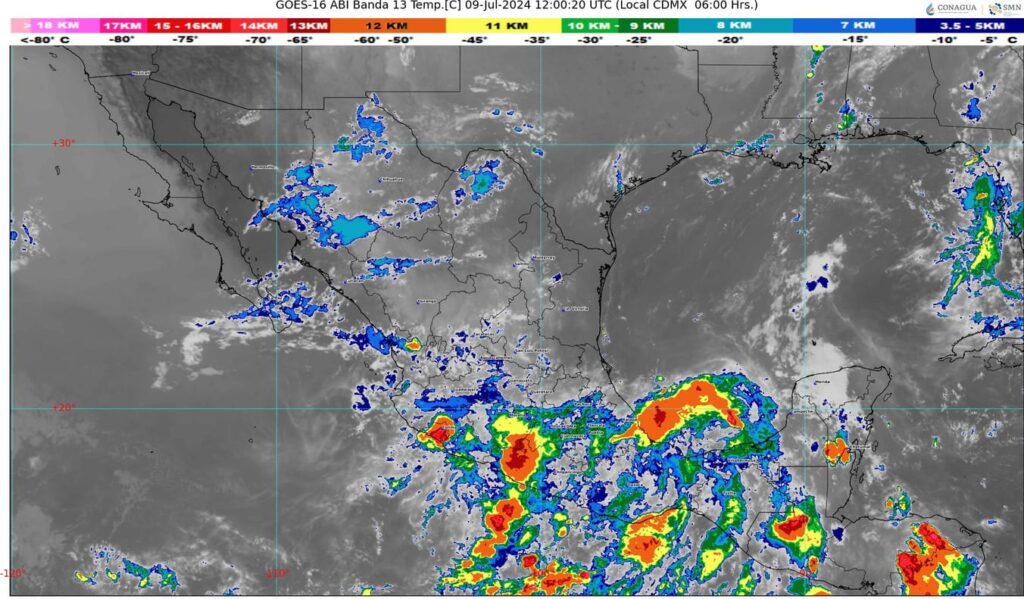 La onda tropical 8 recorrerá el oriente y sur de México