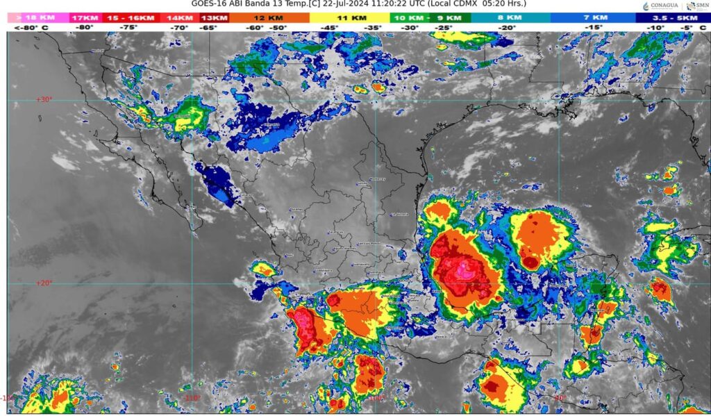 Onda tropical con probabilidad de desarrollo ciclónico, afectará a Guerrero