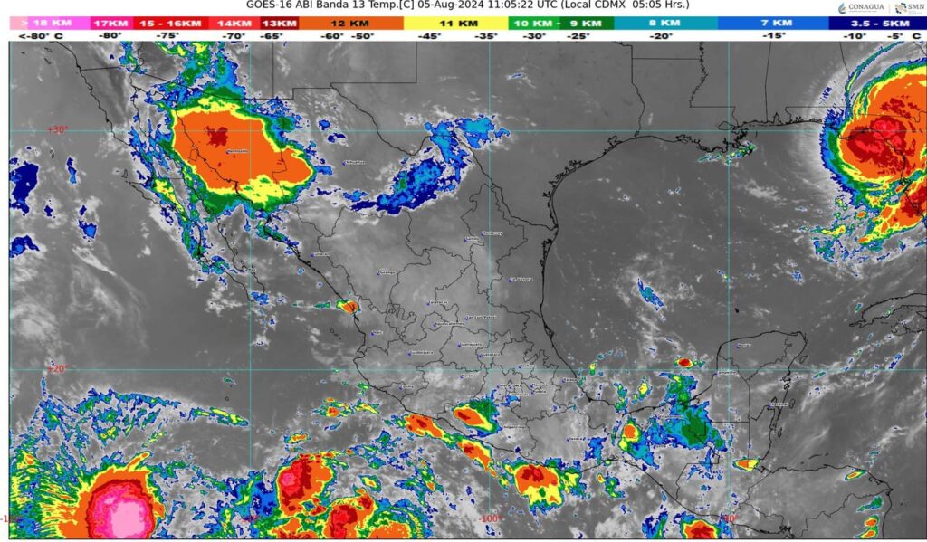 Posible ciclón tropical se localizará al sur de las costas del Pacífico central mexicano