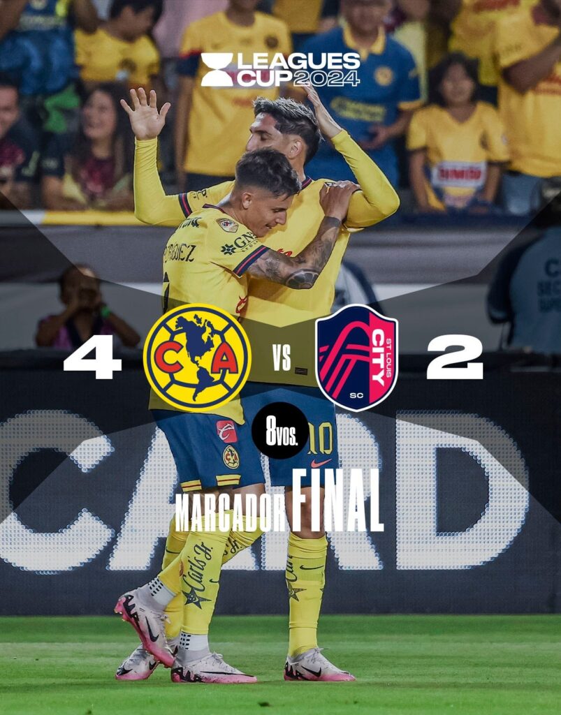 América derrota a St. Louis en Octavos de Final de Leagues Cup