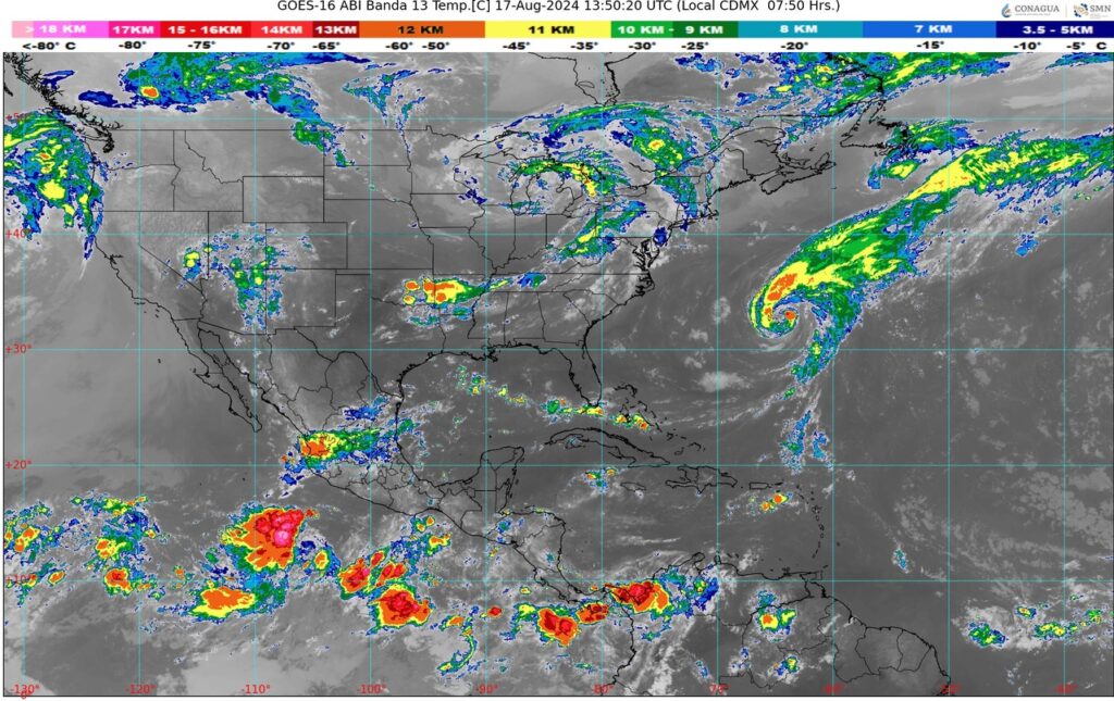 Pronostican lluvias muy fuertes en el noroeste del país