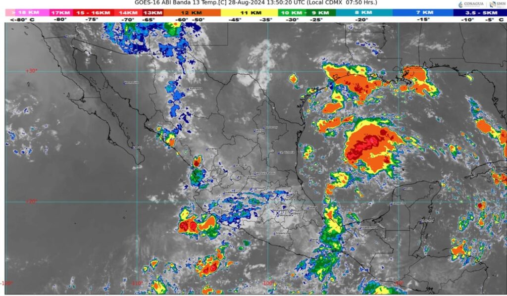 La onda tropical número 19 sigue afectando a México