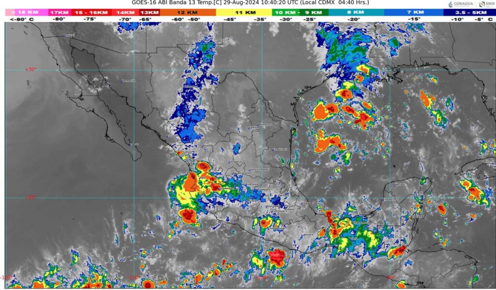 Pronostican lluvias en la mayor parte del territorio nacional