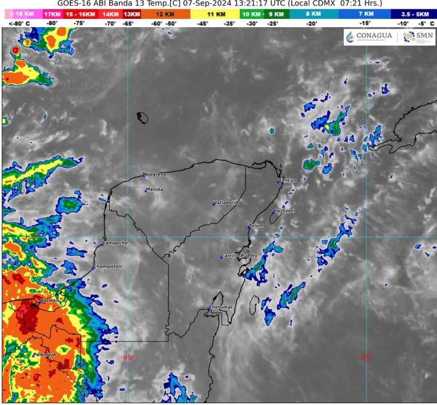 Pronostican temporal de lluvias en la Península de Yucatán y en la zona Sureste