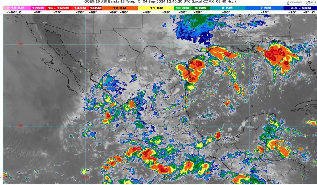 Frente número 1, onda tropical 20 y canales de baja presión afectan a México