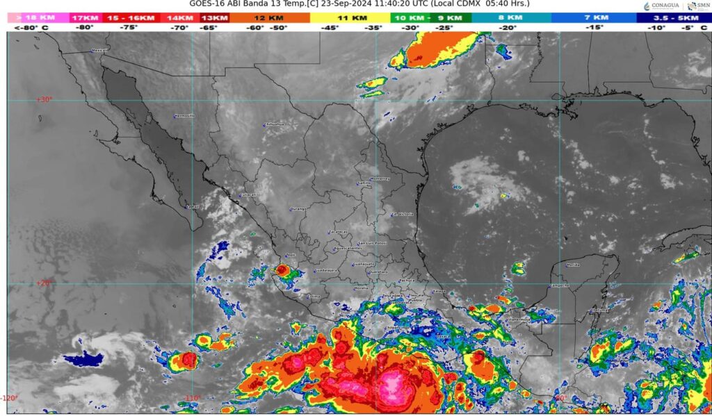 Tormenta Tropical y frente frío afectan al sur y norte de México