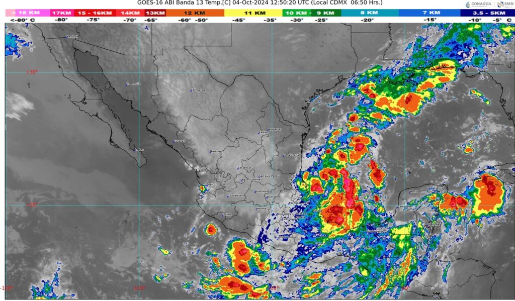 Pronostican precipitaciones torrenciales en Guerrero, Oaxaca y Veracruz