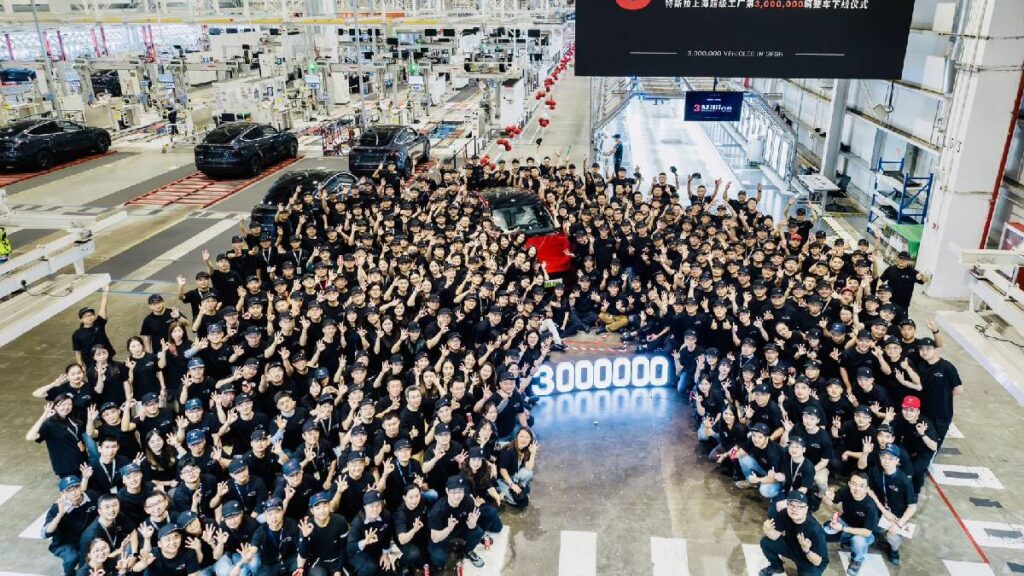 Tesla llega a 3 millones de coches con su megafábrica en Shanghai