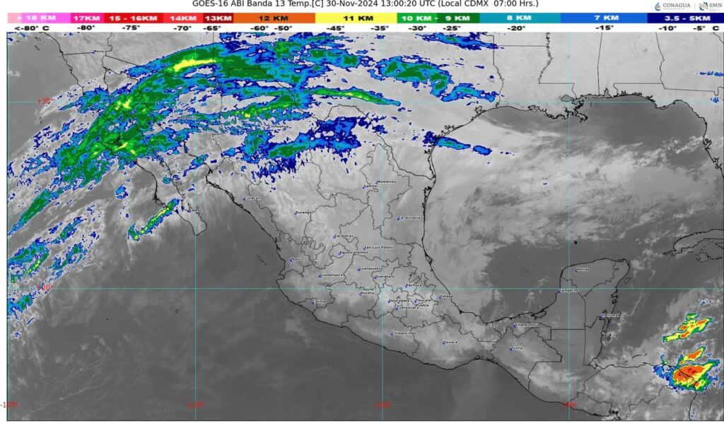 Prevén lluvias fuertes en Veracruz y Oaxaca