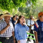 Margarita González supervisa construcción de techumbre en la Telesecundaria “Niños Héroes” para el desarrollo de los jóvenes morelenses