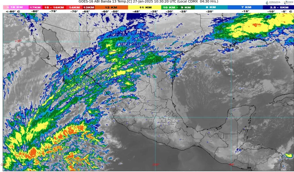 El frente frío 25 se extenderá sobre México