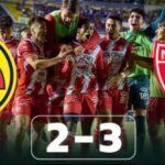 Necaxa derrota al América con gol en la compensación y tras un apagón