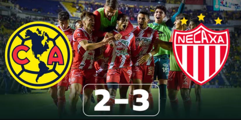 Necaxa derrota al América con gol en la compensación y tras un apagón