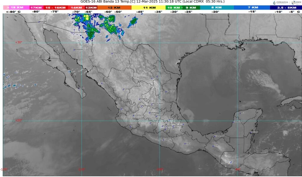 El frente frío número 34 se desplazará sobre México