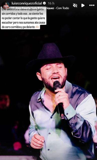Luis R. Conriquez anuncia que dejará de cantar corridos