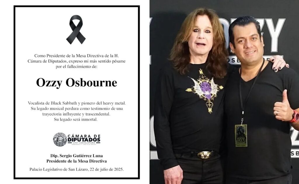 Tunden a Gutiérrez Luna por esquela a Ozzy Osbourne