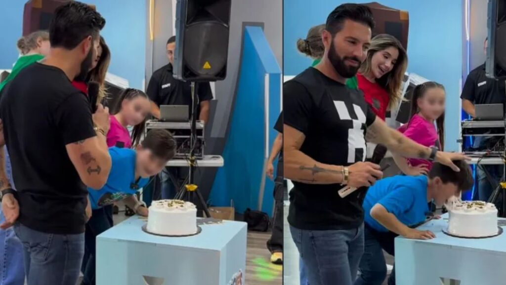 Poncho de Nigris hace llorar a su hijo tras empujarlo contra pastel de cumpleaños y desata críticas