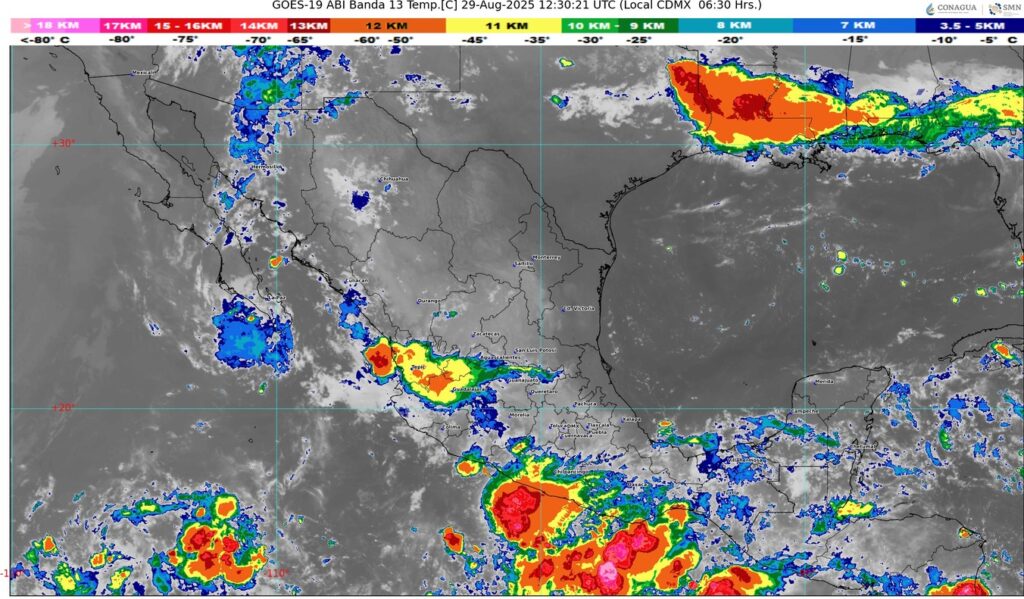 Tormentas e intenso calor marcan el clima en gran parte de México