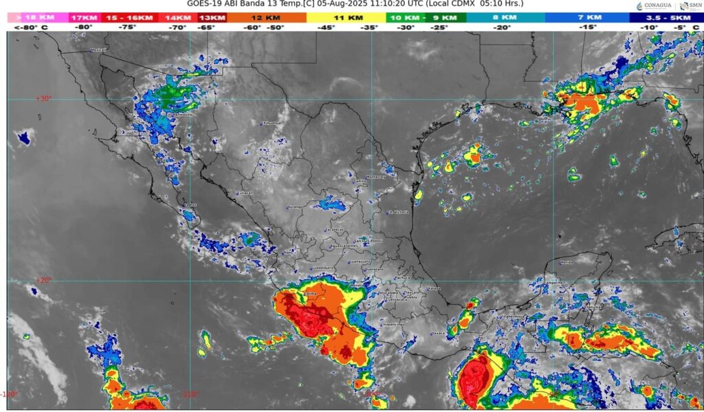 La onda tropical número 20 que se desplazará sobre el sureste de México