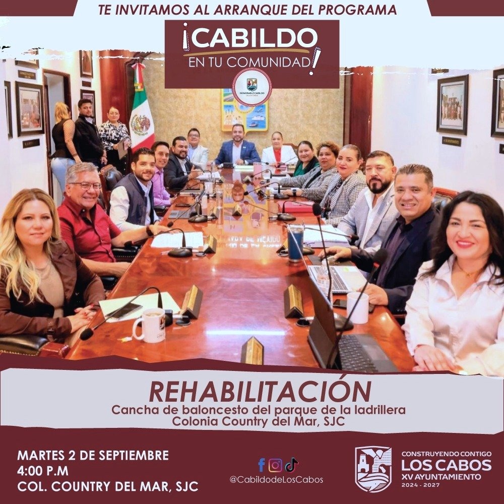 Convocan a jornada de “Cabildo en tu Comunidad” en colonia Country del Mar, en San José del Cabo