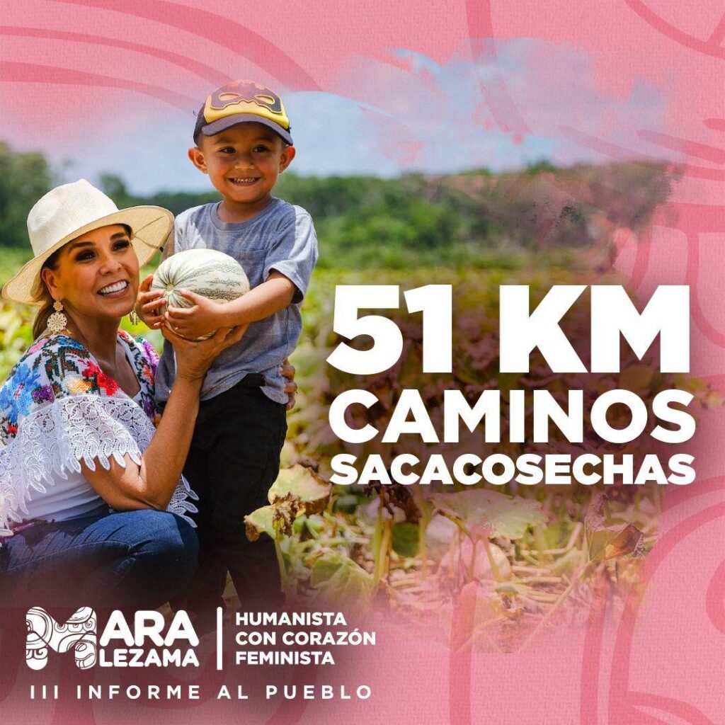 *Mara Lezama impulsa prosperidad compartida con la mejora de caminos sacacosechas en Quintana Roo*
