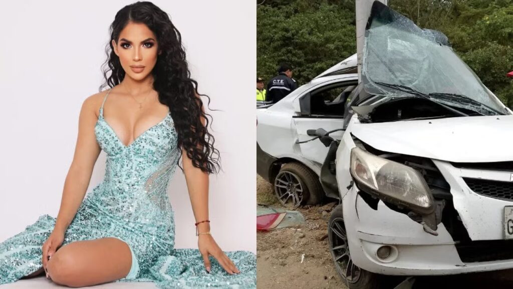 Joselyn Encalada sufre aparatoso accidente de auto