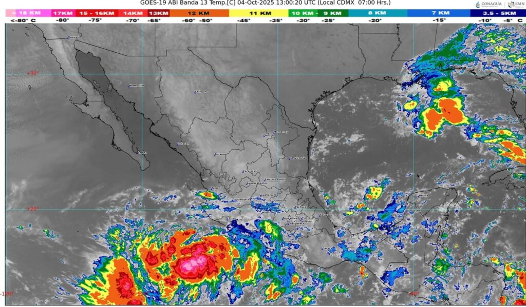Se forma posible ciclón frente al Pacífico y prevén fuertes lluvias en la Península de Yucatán