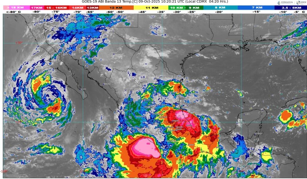 Pronostican lluvias muy fuertes en el occidente y centro del país