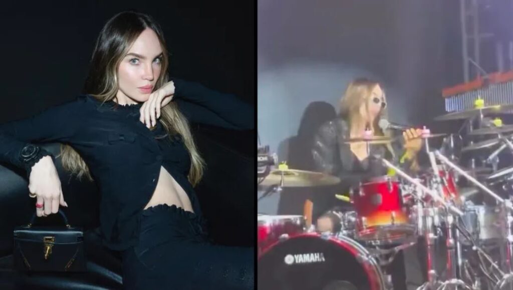 Belinda sufre lesión tras tocar la batería en uno de sus conciertos: «Lo único que me faltaba»