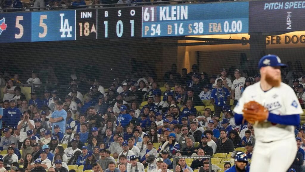Dodgers y Blue Jays igualan el récord del juego más largo en Serie Mundial