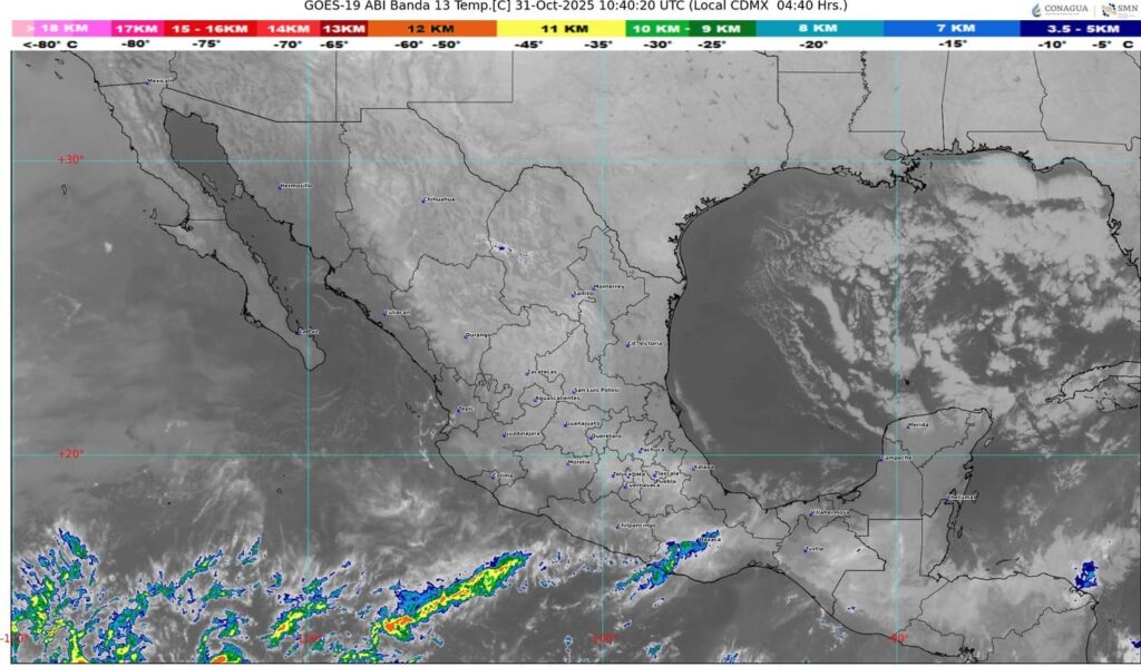 Pronostican lluvias y chubascos en estados del occidente, sur y sureste del territorio nacional