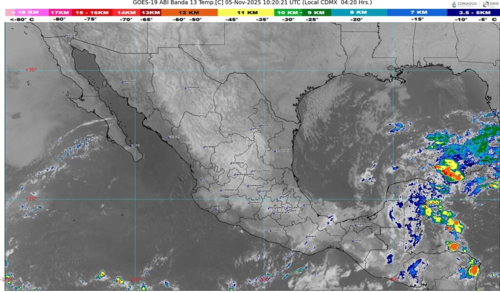 El frente número 12 se extenderá sobre Quintana Roo y el noroeste del mar Caribe