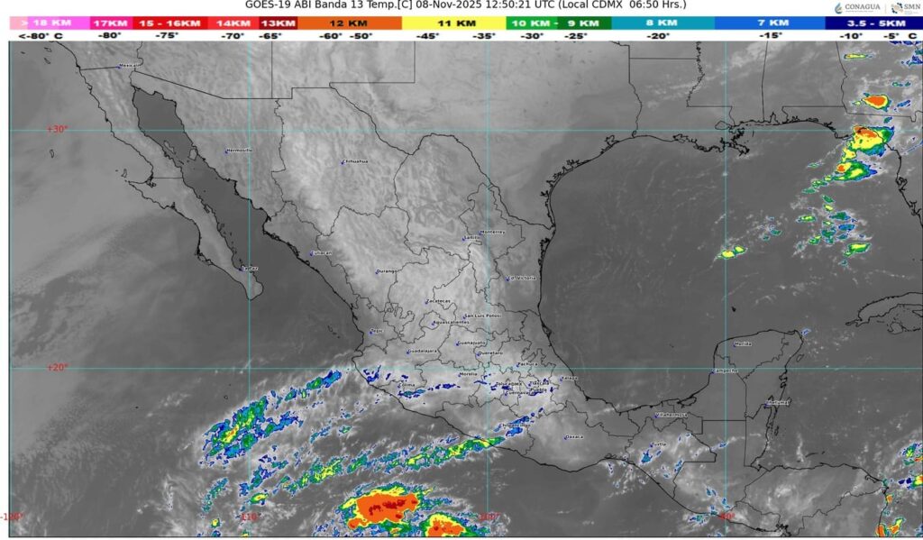 Frente frío y onda tropical provocan lluvias en gran parte del país