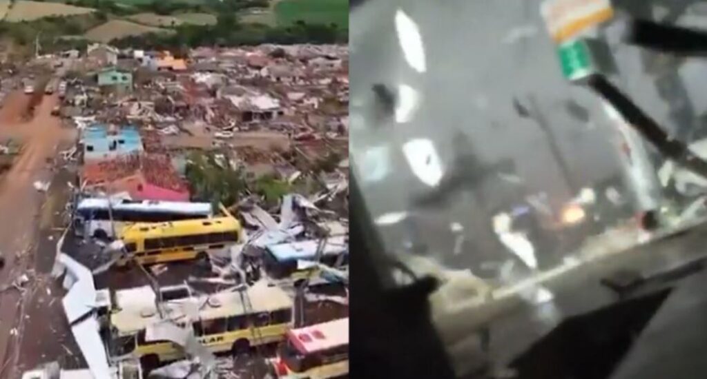 Tragedia en Brasil, el paso de un poderoso tornado dejó seis fallecidos y cientos de heridos