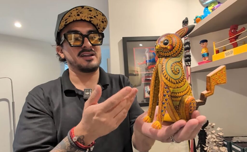 Pikachu alebrije hecho en Oaxaca sorprende a Ricardo Pérez de La Cotorrisa
