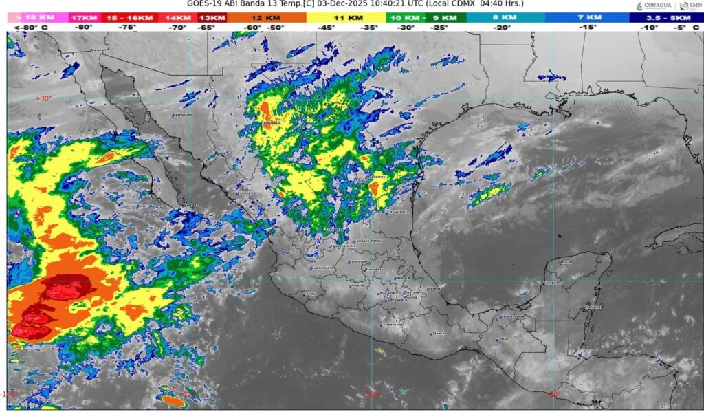 El frente 17 se extenderá con características de estacionario, en México