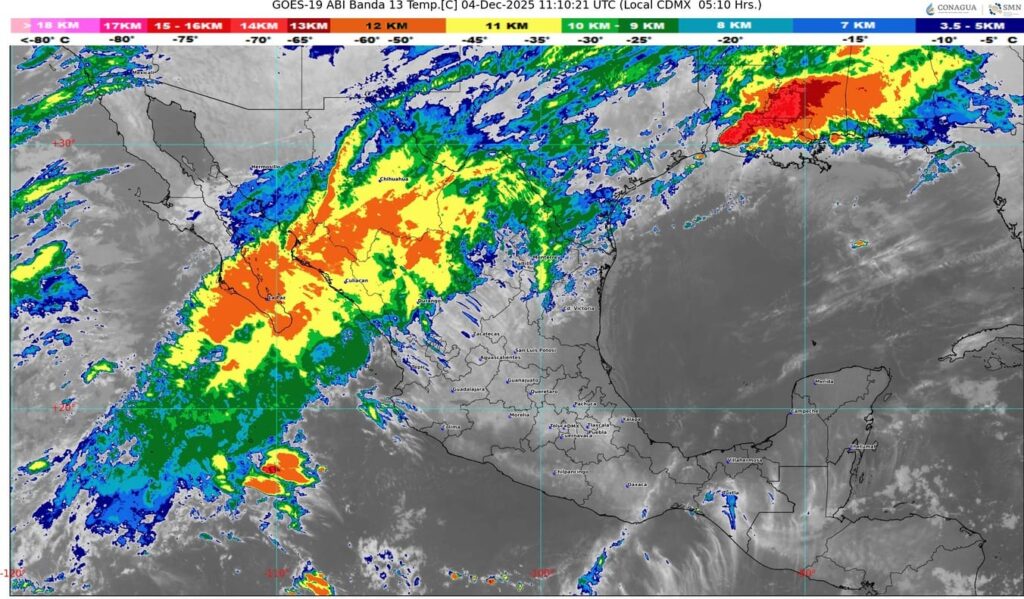 El frente frío número 18 se extenderá sobre el norte y noreste de México
