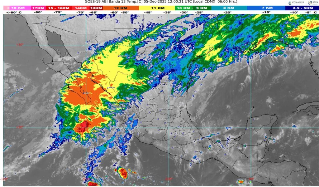 El frente frío 18 «se estacionará en México»