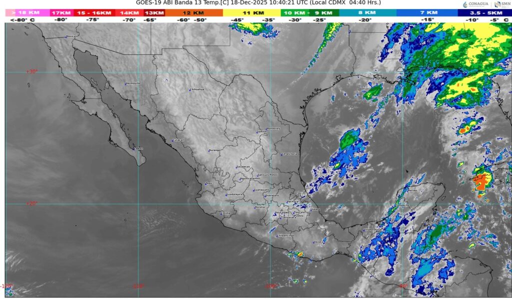 Durante la tarde, un nuevo frente frío se aproximará a la frontera noreste
